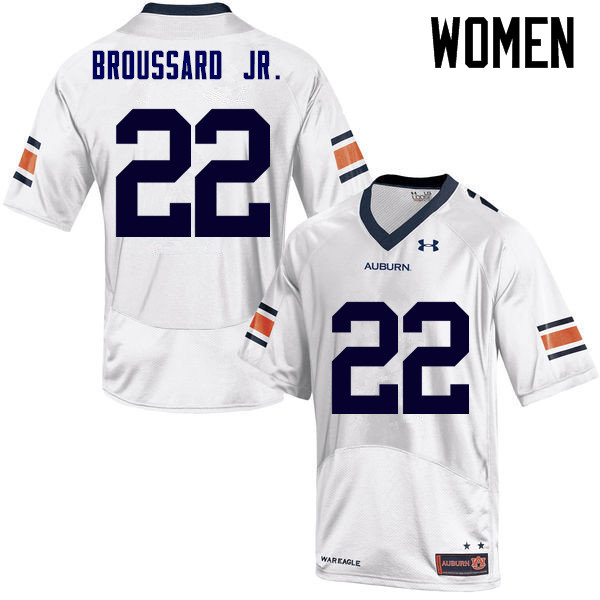 Women Auburn Tigers #22 John Broussard Jr. College Football Jerseys Sale-White
